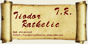 Tiodor Ratkelić vizit kartica